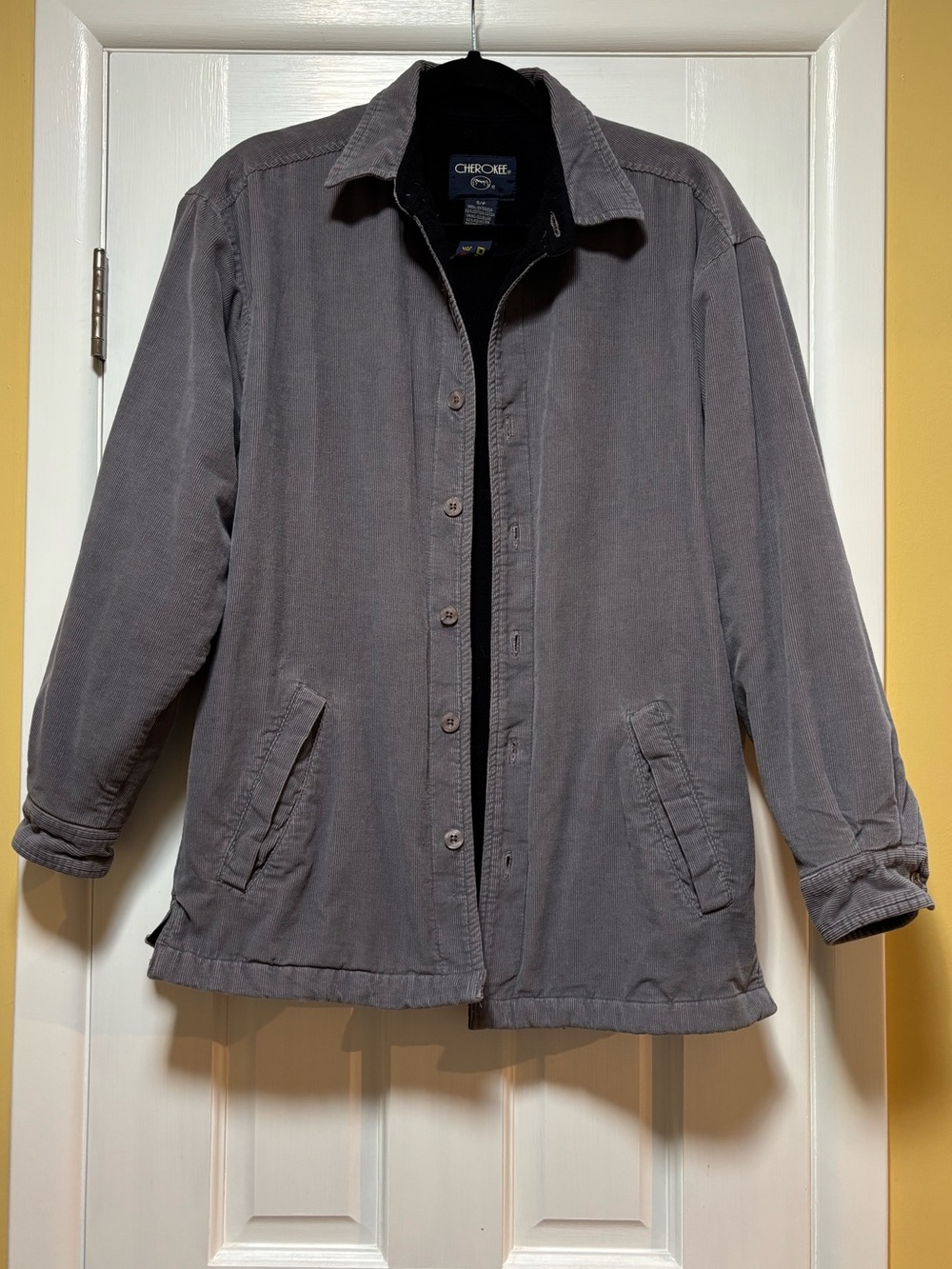 Cherokee Gray Button-Front Corduroy Jacket